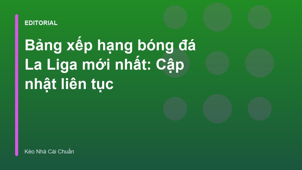 Bảng xếp hạng bóng đá La Liga mới nhất